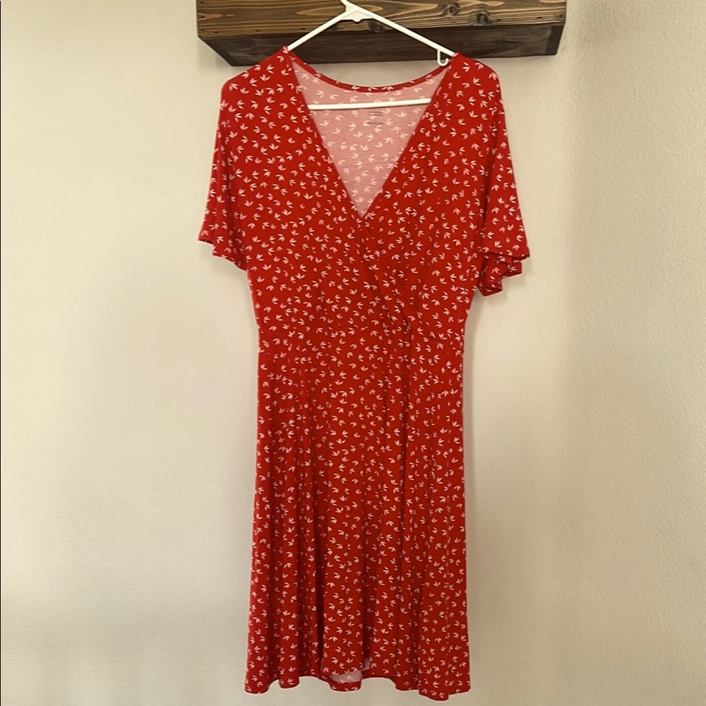 Red Floral Women's Dress